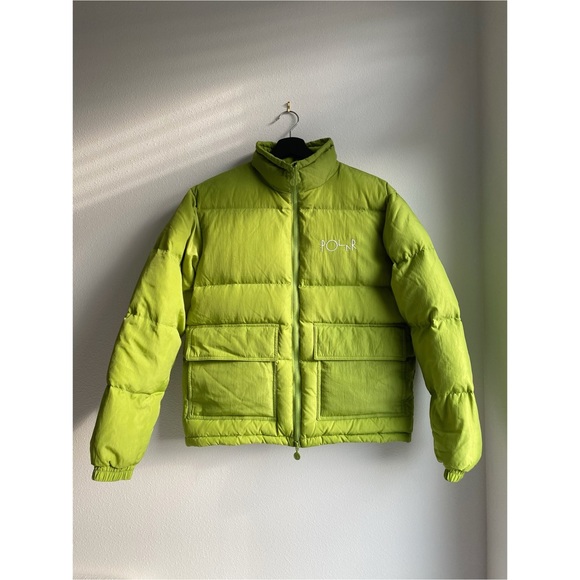 Polar Skate Co. Pocket Puffer Jacket // Parrot Green - Picture 7 of 16
